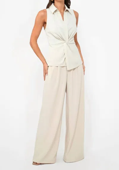 Greylin Rola Textured Sleeveless Top In Ecru In Neutral