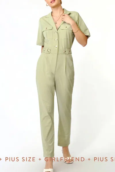 Greylin Sammy Martini Jumpsuit In Green