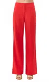 Greylin Selene High Waist Front Seam Trousers In Red In Red