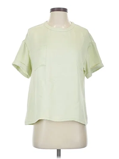 Pre-owned Greylin Short Sleeve Blouse In Green