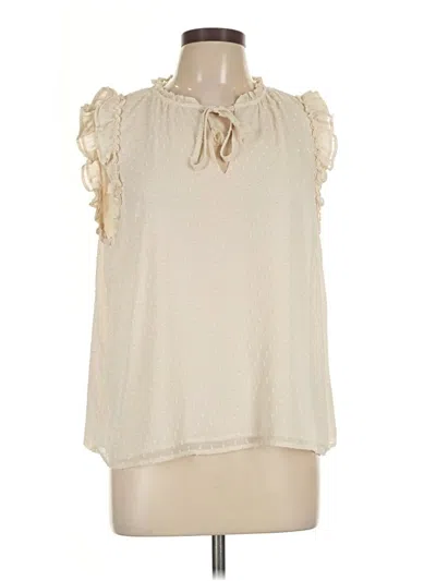 Pre-owned Greylin Sleeveless Blouse In Ivory