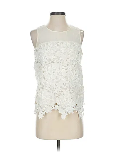 Pre-owned Greylin Sleeveless Blouse In White