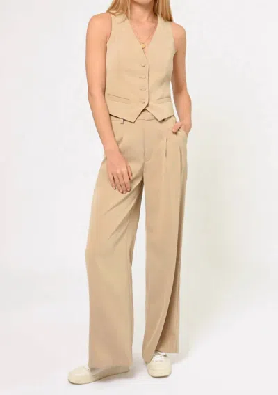 Greylin Stanley Wide Leg Trousers In Khaki In Green