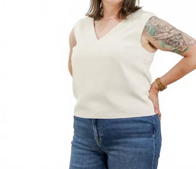 Greylin Straight Tank Blouse In Cream In White