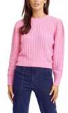Greylin Suzane Puff Sleeve Sweater In Pink In Pink