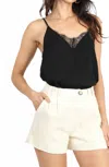 Greylin Tannia Linen Shorts In Ecru In White
