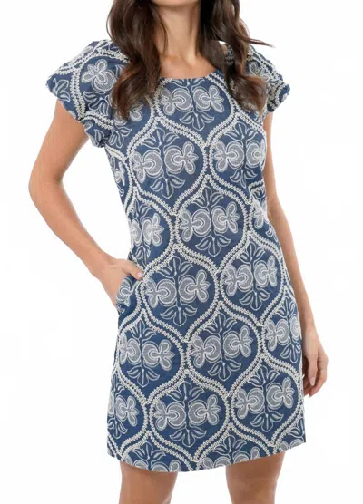 Greylin Teagan Mini Dress In Blue In Animal Print