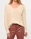 Greylin Thali V Neck Sweater In Cream In White