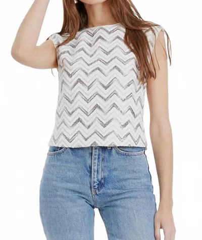 Greylin Toledo Sequins Top In White