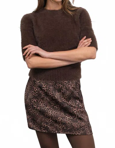 Greylin Tory Mini Skirt In Leopard In Brown