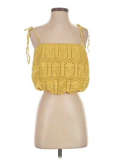 Pre-owned Greylin Tube Top Yellow Strapless Neckline Tops