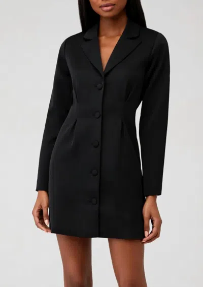 Greylin Viv Tailored Mini Blazer Dress In Black