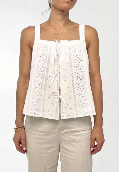 Greylin Vivi Cotton Eyelet Top In White