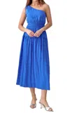 Greylin Whitney One Shoulder Midi Dress In Oceanic Blue In Blue