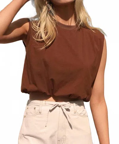 Greylin Women's Eardley Bubble Top In Chocolate In Brown