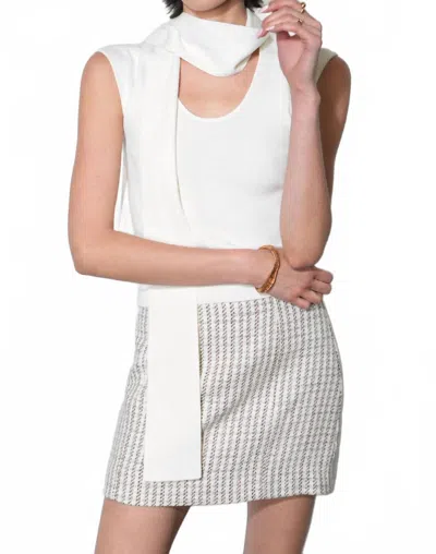 Greylin Women's Hannah Scarf Knit Top In White