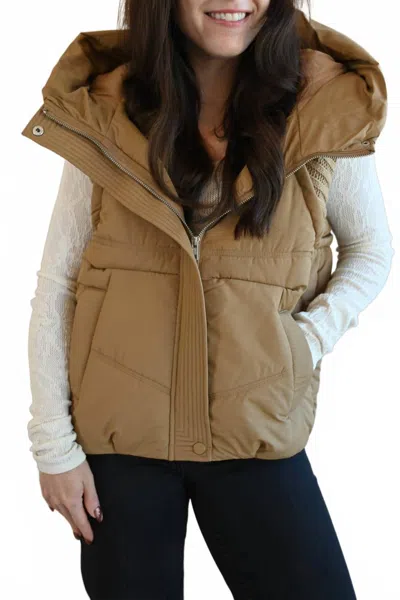 Greylin Women's Moreland Avenue Puffer Vest In Brown