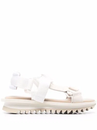 Greymer Colour-block Touch-strap Sandals In Neutrals