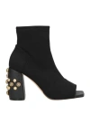 Greymer Grey Mer Woman Ankle Boots Black Size 10 Textile Fibers In Black