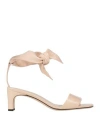 Greymer Grey Mer Woman Sandals Light Pink Size 7.5 Leather In Pink