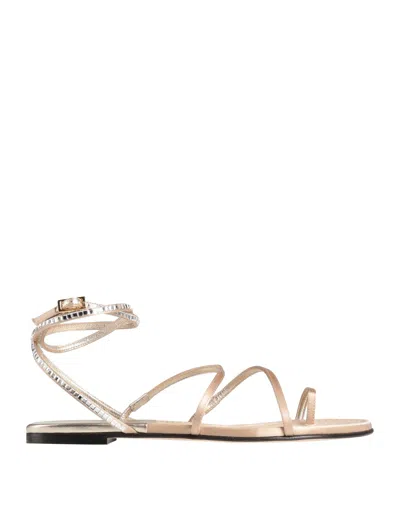Greymer Grey Mer Toe Strap Sandals In Beige