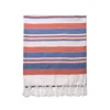 Greymint Blue / White / Red Bodrum Throw In Multi