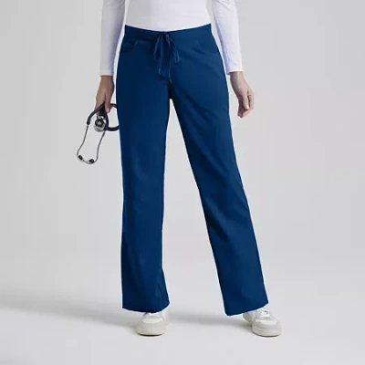 Grey's Anatomy By Barco Classic 4232 Riley 5-pocket Mid-rise Flared Leg Womens Scrub Pant In Blue