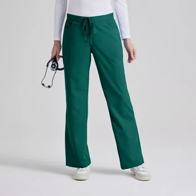 Grey's Anatomy By Barco Classic 4232 Riley 5-pocket Mid-rise Flared Leg Womens Scrub Pant In Green