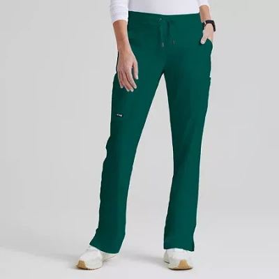 Grey's Anatomy By Barco Classic 4277 Mia 6-pocket Mid-rise Straight Leg Womens Scrub Pant In Green