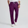 Grey's Anatomy By Barco Classic Grp558 Evan 5-pocket Zip-fly Mens Short Moisture Wicking Scrub Pant In Purple