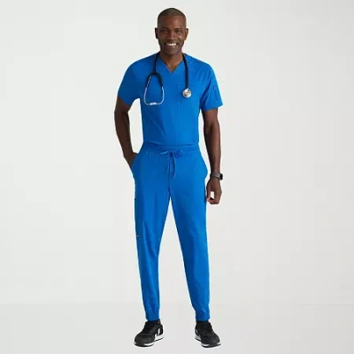 Grey's Anatomy By Barco Spandex Stretch Direct Grsp634 Striker 4-pocket Jogger Mens Short Stretch Fabric Moisture Wicking Wr In Black