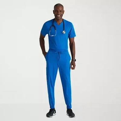 Grey's Anatomy By Barco Spandex Stretch Direct Grsp634 Striker 4-pocket Jogger Mens Stretch Fabric Moisture Wicking Wrinkle  In Blue