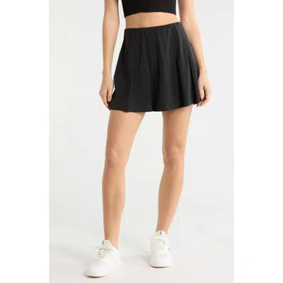 Greyson Ashe Pleated Miniskirt In Black