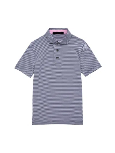 Greyson Boy's Saranac Stripe Polo In Arctic