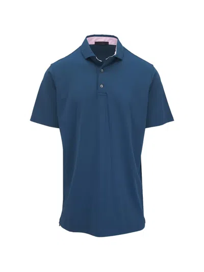 Greyson Buttoned Polo Shirt In Blue