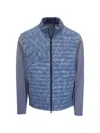Greyson Camouflage-pattern Quilted Jacket In Blue