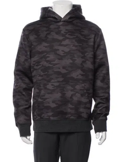 Pre-owned Greyson Camouflage Print Crew Neck Hoodie In Grey