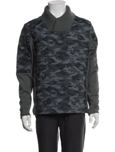 Pre-owned Greyson Camouflage Print Jacket In Blue