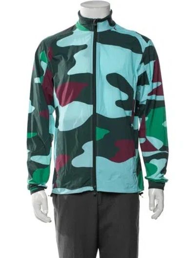 Pre-owned Greyson Camouflage Print Jacket In Green