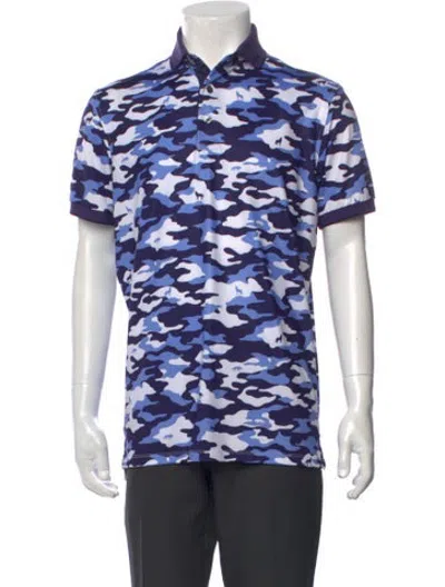 Pre-owned Greyson Camouflage Print Short Sleeve Shirt In Purple