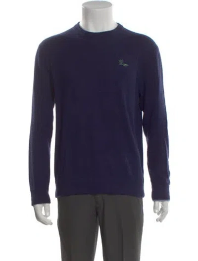 Pre-owned Greyson Cashmere Crew Neck Pullover In Blue