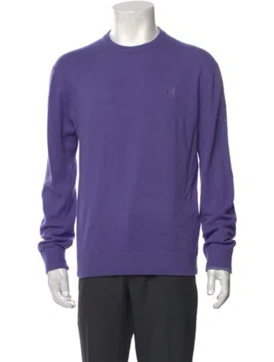 Pre-owned Greyson Cashmere Crew Neck Pullover In Purple