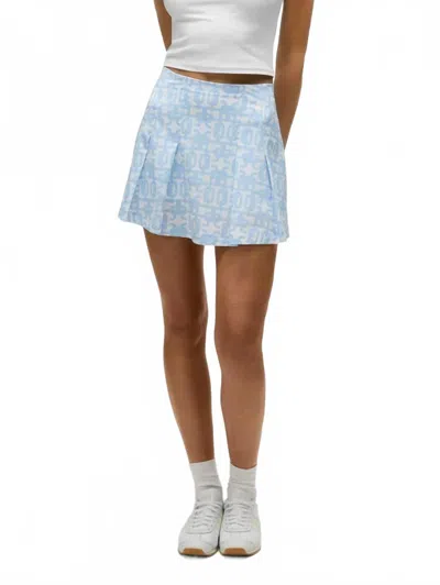 Greyson Clothiers Alpha Glyph Ashe Skirt In Wolf Blue