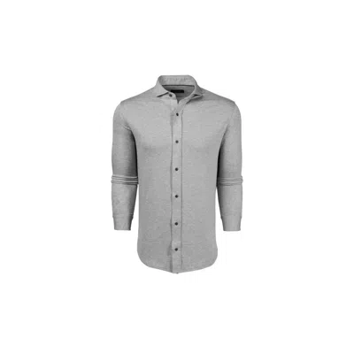 Greyson Clothiers Men's Catskill Knit Shirt In Light Grey Heather In Gray