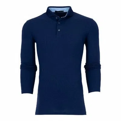 Greyson Clothiers Men's Cherokee Long Sleeve Polo In Maltese Blue
