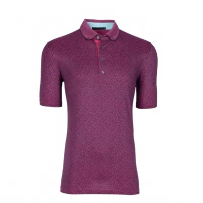 Greyson Clothiers Men's Coral Dreams Polo In Red/ Aqua In Purple