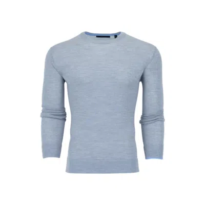 Greyson Clothiers Men's Crewneck Sweater In Light Grey Heather In Blue