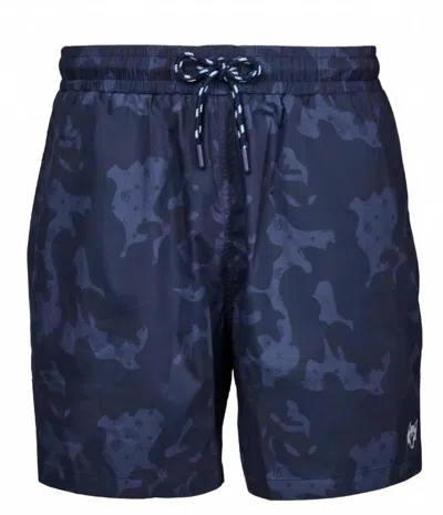 Greyson Clothiers Men's Goat Torch Swim Shorts In Maltese Blue In Multi