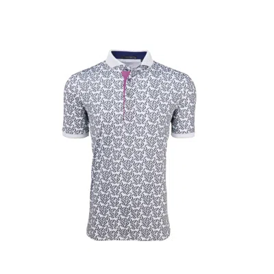 Greyson Clothiers Men's Interwined Polo In Black/white In Gray