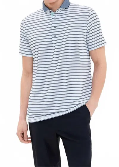 Greyson Clothiers Men's Moab Polo In Arctic/ Maltese Blue In Multi